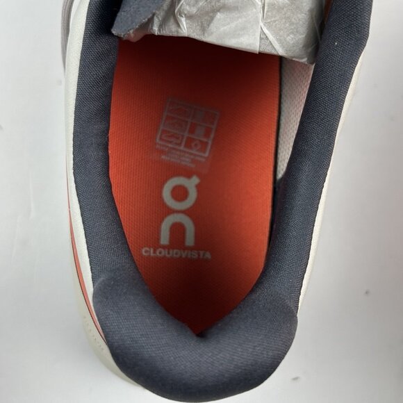 On Cloudvista 2 Men\'s Size 14 Ice Flame Grey Orange Running Shoes Comfort